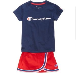 Girls Champion Shirt and Skort Set